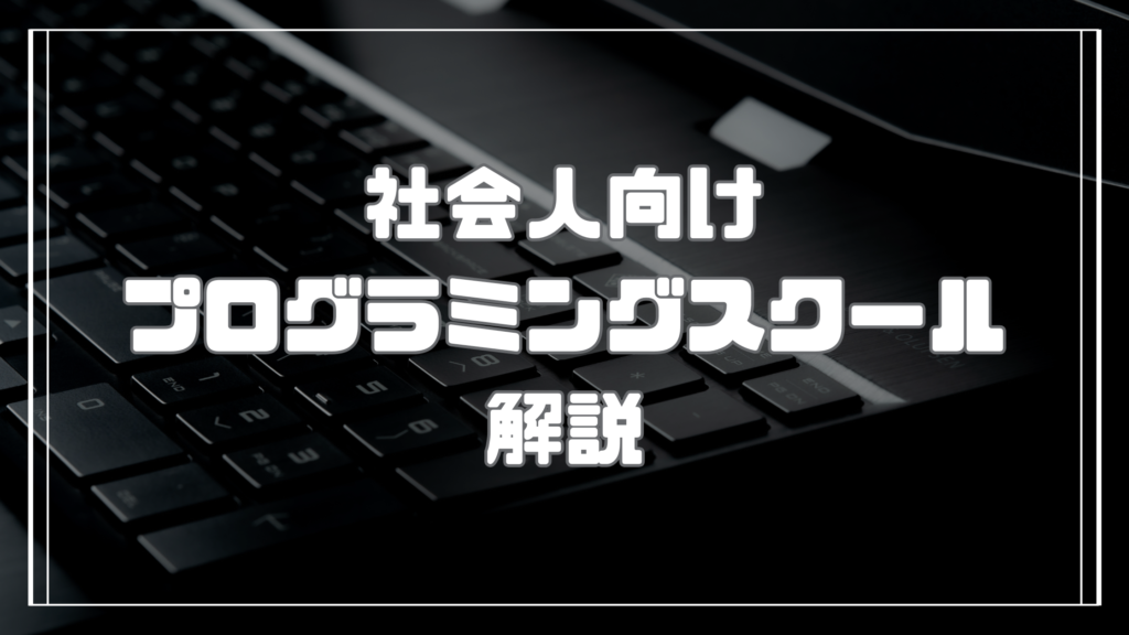 社会人向けプログラミングスクール解説